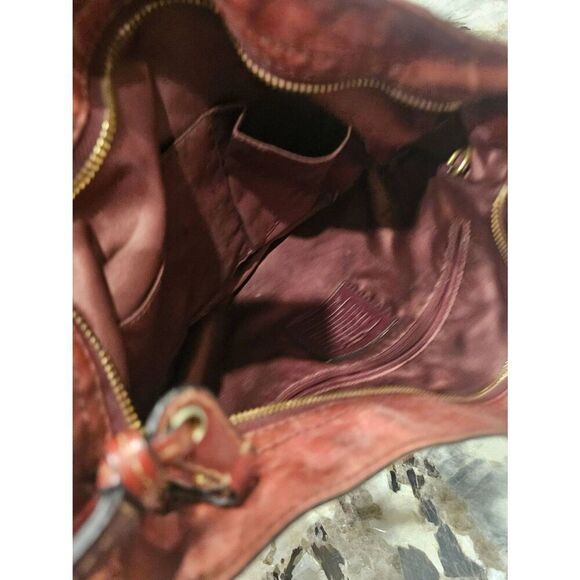 Coach Zoe red bag logo hobo - Picture 6 of 7